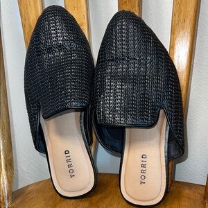 Torrid Black Textured Mules